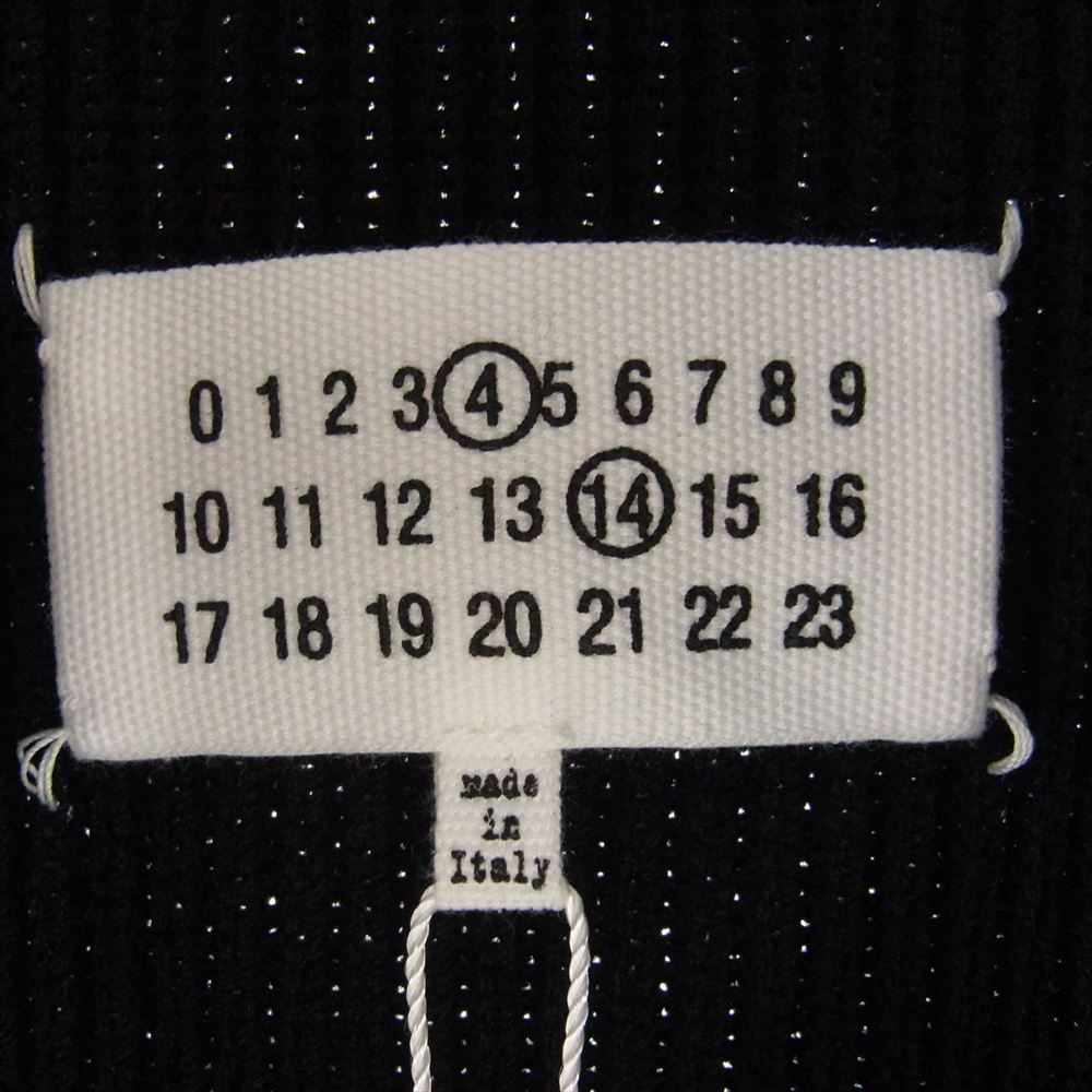 MAISON MARGIELA メゾンマルジェラ 22AW SI1HA0013 ドライバーズ ジップ アップ ニット ブラック系 XL【新古品】【未使用】【中古】