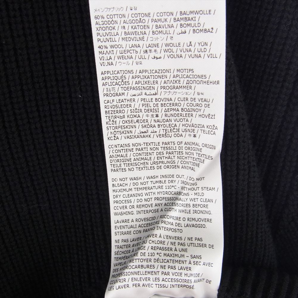 MAISON MARGIELA メゾンマルジェラ 22AW SI1HA0013 ドライバーズ ジップ アップ ニット ブラック系 XL【新古品】【未使用】【中古】