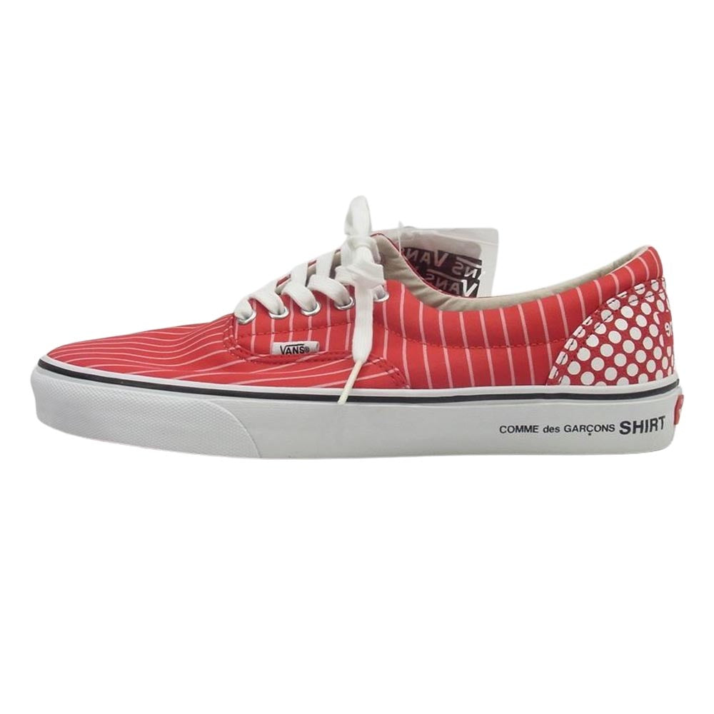 Supreme シュプリーム × COMME DES GARCONS SHIRT コムデギャルソン シャツ × VANS バンズ 14SS Era ローカット スニーカー レッド レッド系 ホワイト系 30cm【新古品】【未使用】【中古】