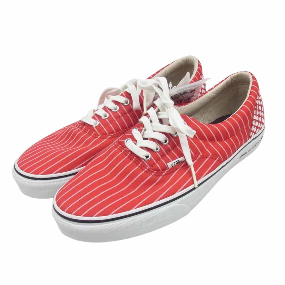 Supreme シュプリーム × COMME DES GARCONS SHIRT コムデギャルソン シャツ × VANS バンズ 14SS Era ローカット スニーカー レッド レッド系 ホワイト系 30cm【新古品】【未使用】【中古】