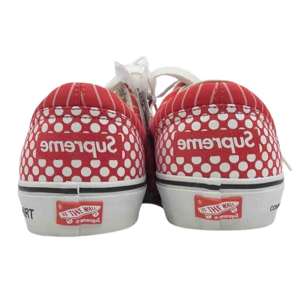 Supreme シュプリーム × COMME DES GARCONS SHIRT コムデギャルソン シャツ × VANS バンズ 14SS Era ローカット スニーカー レッド レッド系 ホワイト系 30cm【新古品】【未使用】【中古】
