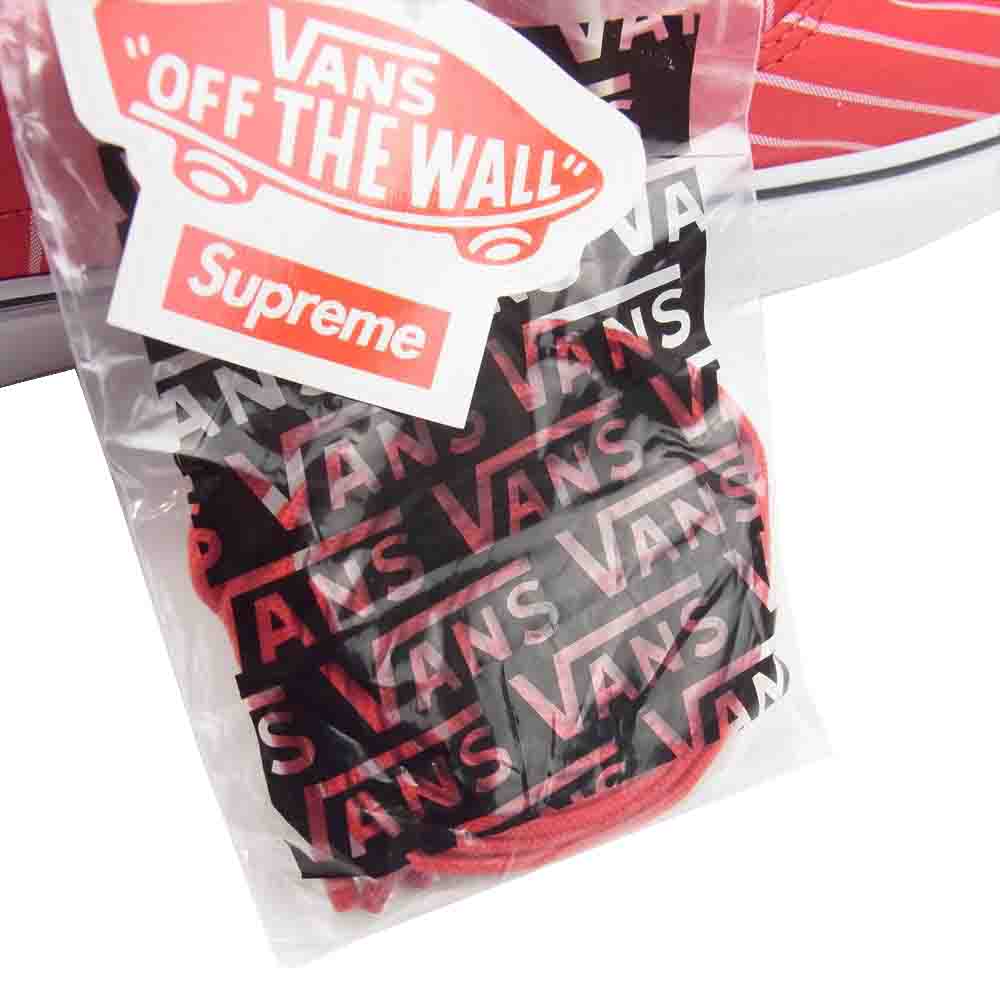 Supreme シュプリーム × COMME DES GARCONS SHIRT コムデギャルソン シャツ × VANS バンズ 14SS Era ローカット スニーカー レッド レッド系 ホワイト系 30cm【新古品】【未使用】【中古】
