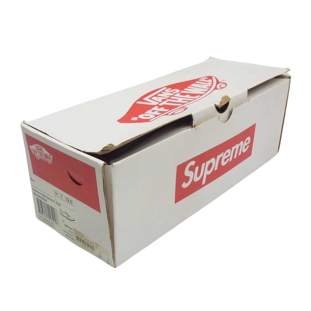 Supreme シュプリーム × COMME DES GARCONS SHIRT コムデギャルソン シャツ × VANS バンズ 14SS Era ローカット スニーカー レッド レッド系 ホワイト系 30cm【新古品】【未使用】【中古】