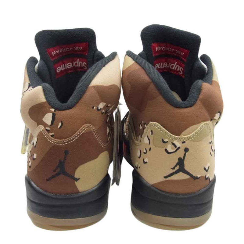 Supreme シュプリーム フェイクバスター鑑定済 NIKE ナイキ 824371-201 AIR JORDAN 5 エアジョーダン Retro レトロ Desert Camo デザート カモ スニーカー マルチカラー系 28.5cm【新古品】【未使用】【中古】