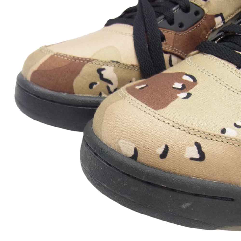 Supreme シュプリーム フェイクバスター鑑定済 NIKE ナイキ 824371-201 AIR JORDAN 5 エアジョーダン Retro レトロ Desert Camo デザート カモ スニーカー マルチカラー系 28.5cm【新古品】【未使用】【中古】