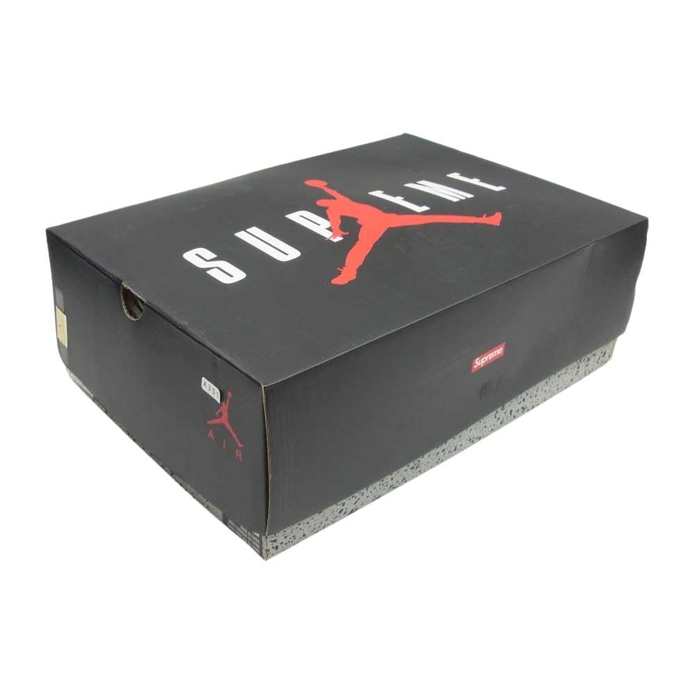 Supreme シュプリーム フェイクバスター鑑定済 NIKE ナイキ 824371-101 AIR JORDAN 5 エアジョーダン RETRO レトロ スニーカー ホワイト系 28.5cm【新古品】【未使用】【中古】
