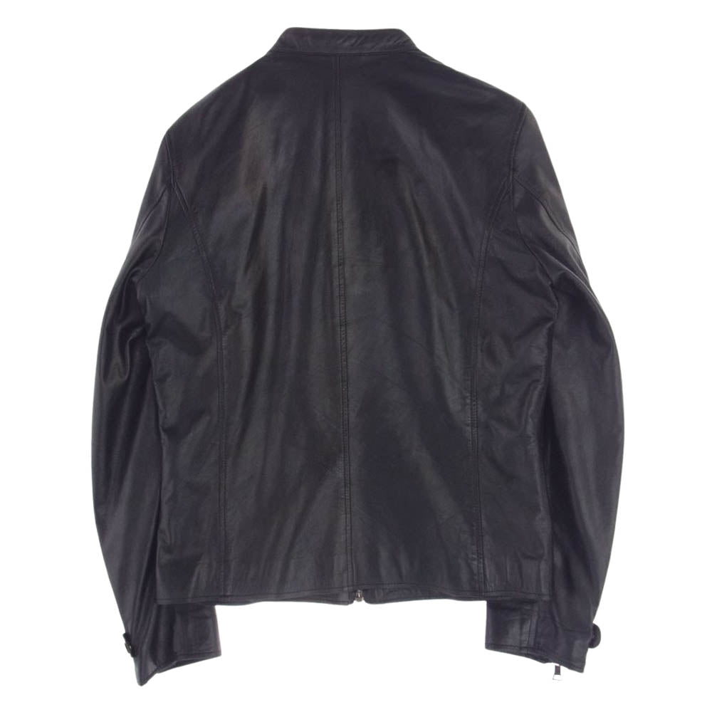 Paul Smith ポール・スミス PP-MN-57654 ラムレザー シングル ライダース ジャケット ブラック系 L【中古】