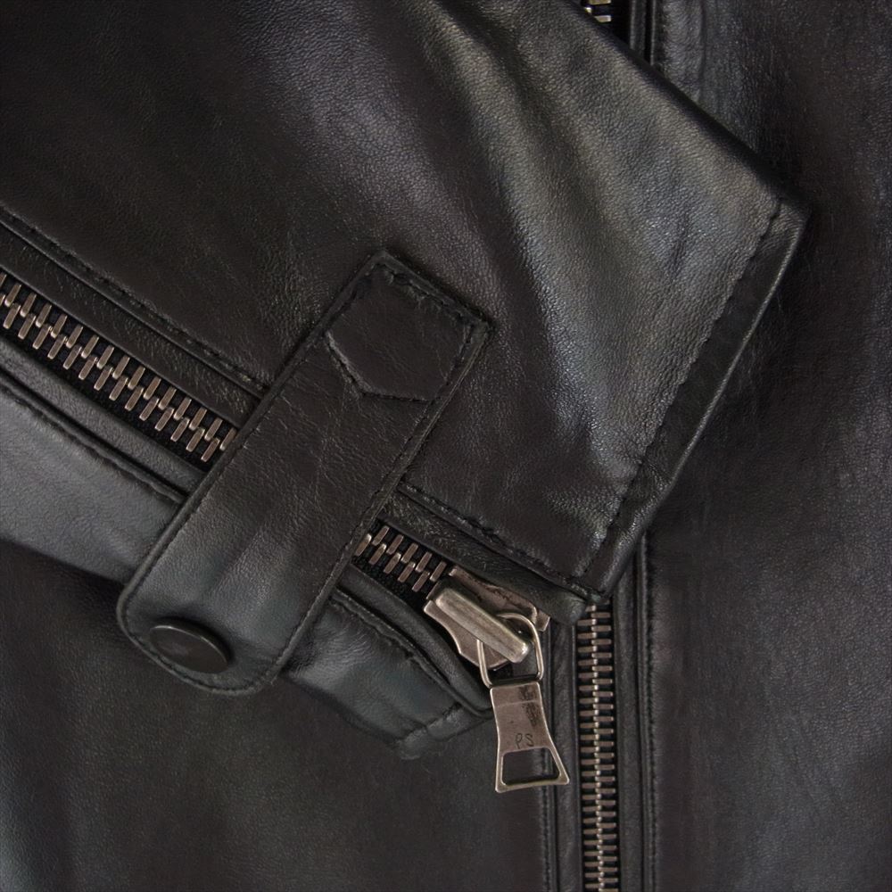 Paul Smith ポール・スミス PP-MN-57654 ラムレザー シングル ライダース ジャケット ブラック系 L【中古】