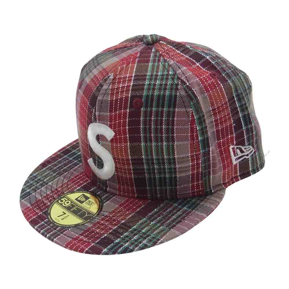 Supreme シュプリーム 23SS Metallic Plaid S Logo New Era cap メタリック プレイド ロゴ ニューエラ  ブラウン系 マルチカラー系 58.7【中古】