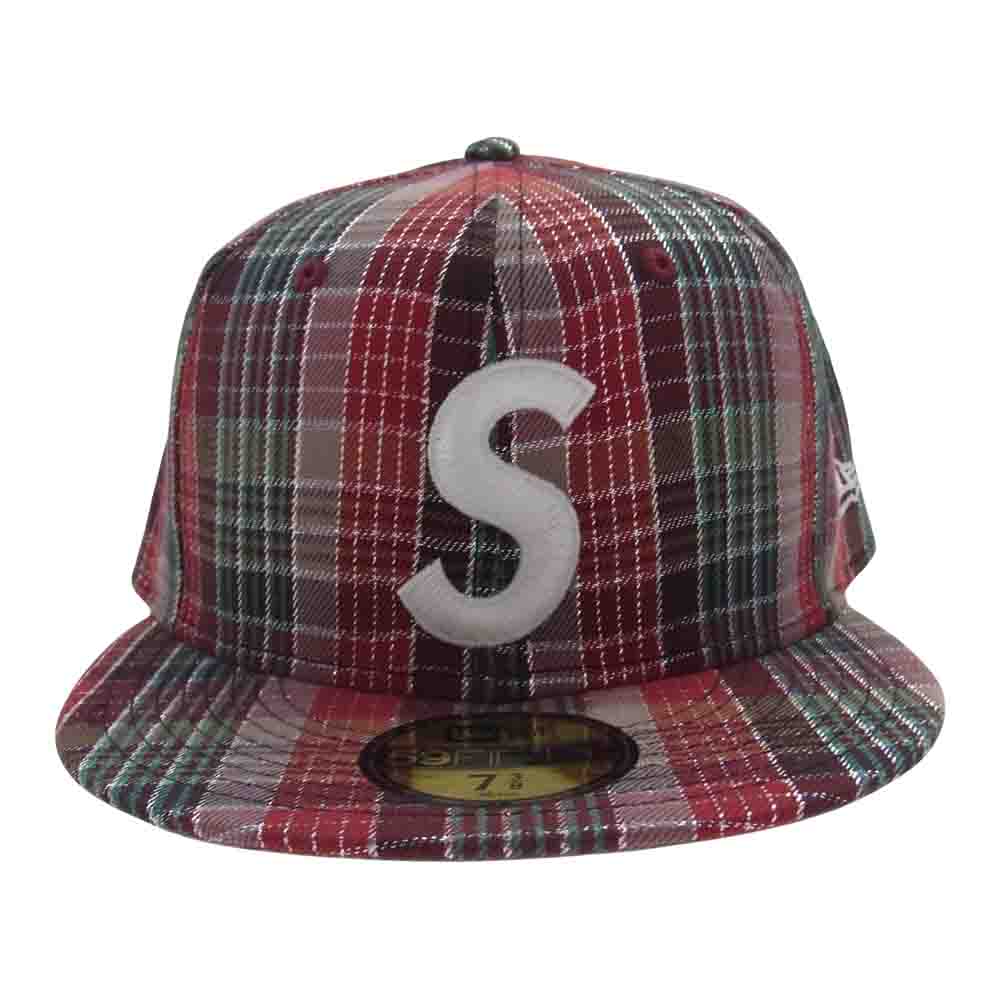 Supreme シュプリーム 23SS Metallic Plaid S Logo New Era cap メタリック プレイド ロゴ ニューエラ  ブラウン系 マルチカラー系 58.7【中古】