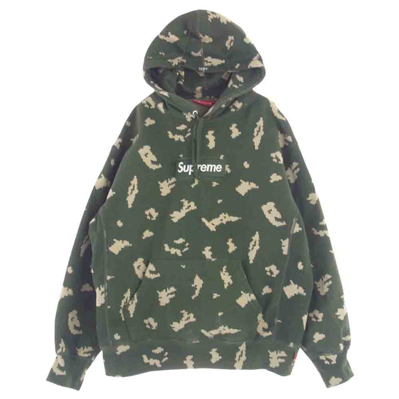 Supreme シュプリーム 21AW Box Logo Hooded Sweatshirt ボックスロゴ パーカー カーキ系 M【中古】