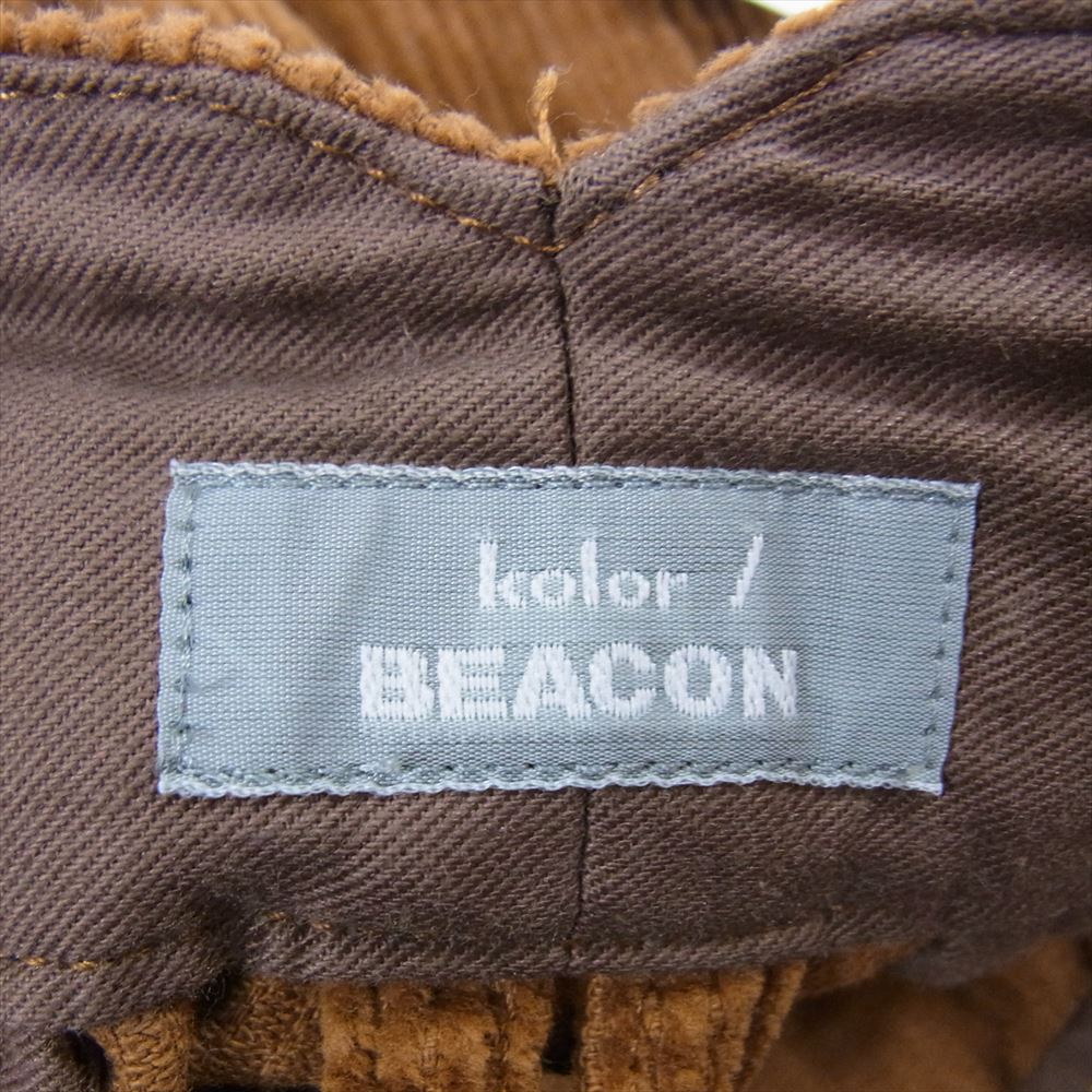 kolor カラー 21AW 21WBN-P03136 BEACON ビーコン コーデュロイ ペイント加工 パンツ ブラウン系 1【美品】【中古】