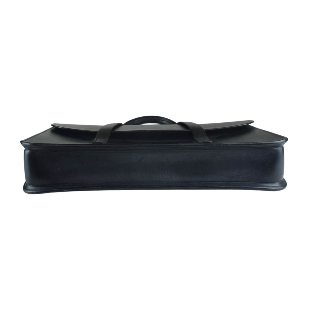 ラザフォード 英国製 Music Bag ミュージックバッグ ブライドルレザー ブリーフ バッグ ブラック系【中古】
