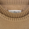 MAISON MARGIELA メゾンマルジェラ 22AW SI1GP0001 イタリア製 Elbow Patch Crew Neck Sweater エルボーパッチ クルーネックニット レイヤード スエード プルオーバー セーター ライトブラウン系 L【中古】