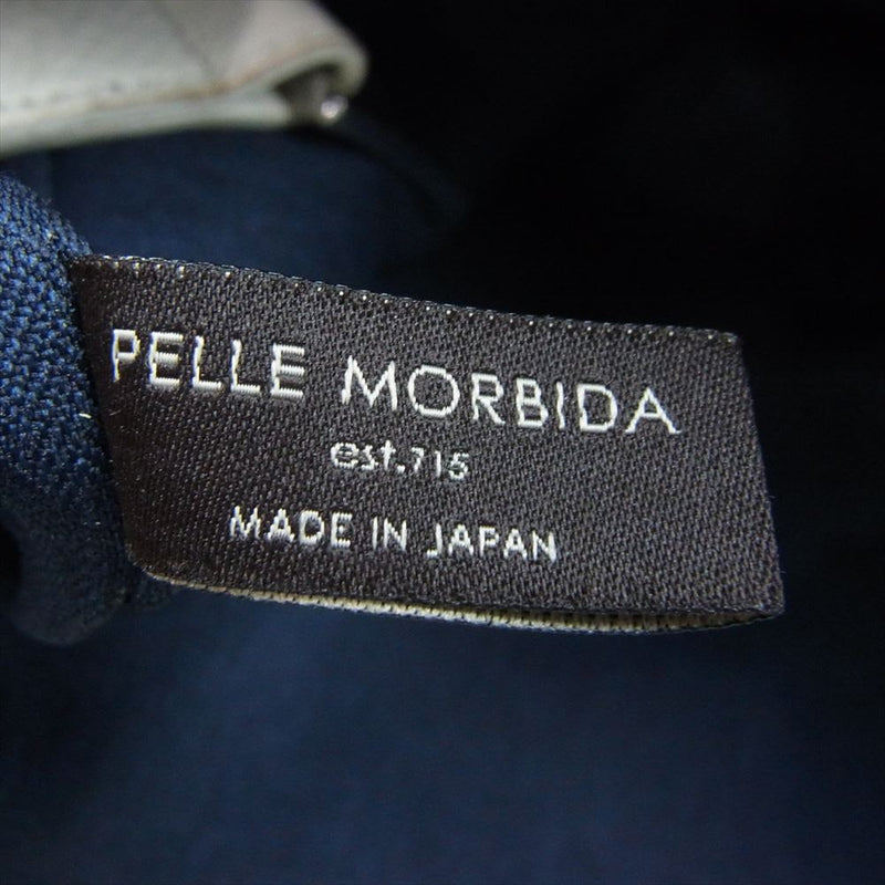 PELLE MORBIDA ペッレモルビダ オールレザー ポーチ付き トートバッグ ホワイト系【中古】