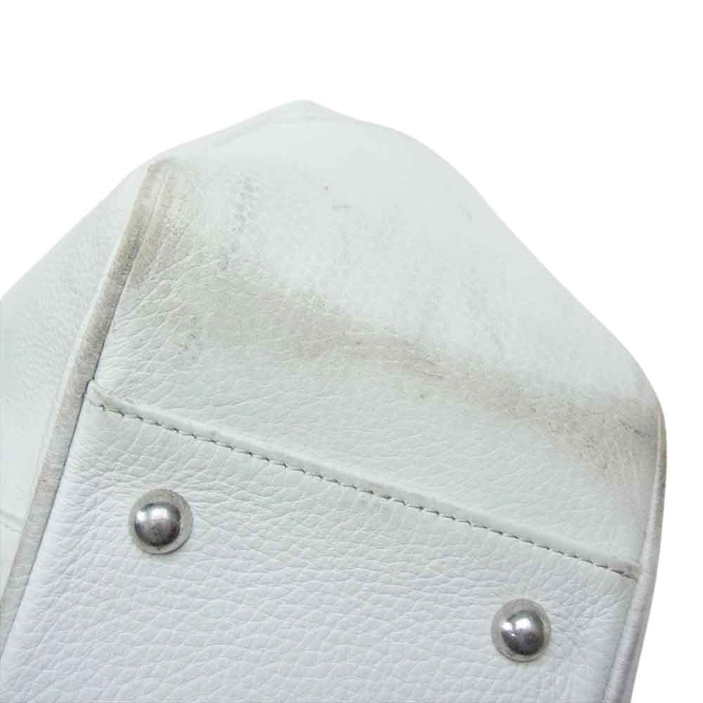 PELLE MORBIDA ペッレモルビダ オールレザー ポーチ付き トートバッグ ホワイト系【中古】