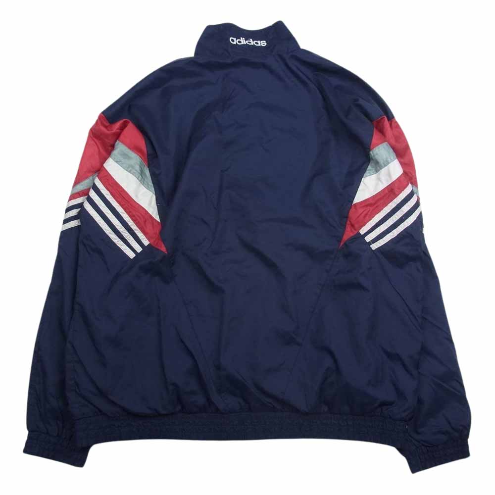 adidas アディダス 90s 黒タグ ナイロン トラック ジャケット ネイビー系 XL【中古】