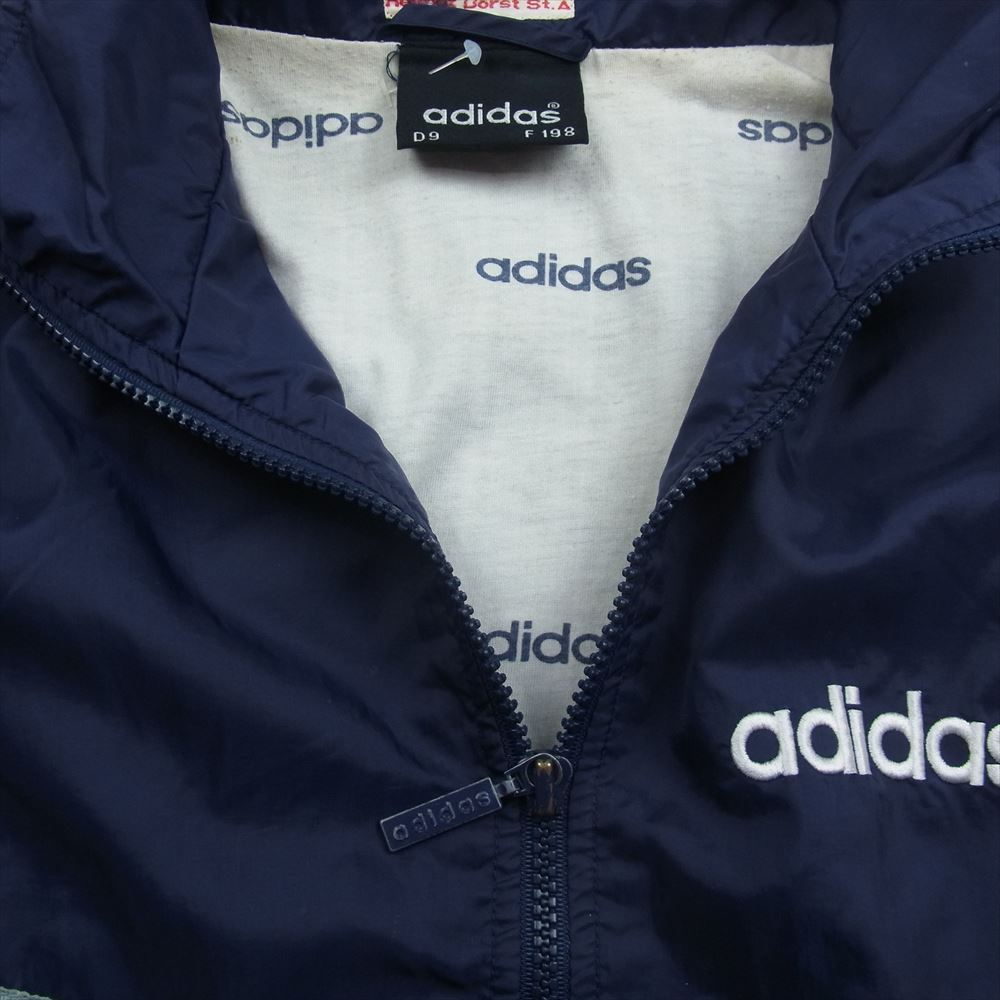 adidas アディダス 90s 黒タグ ナイロン トラック ジャケット ネイビー系 XL【中古】