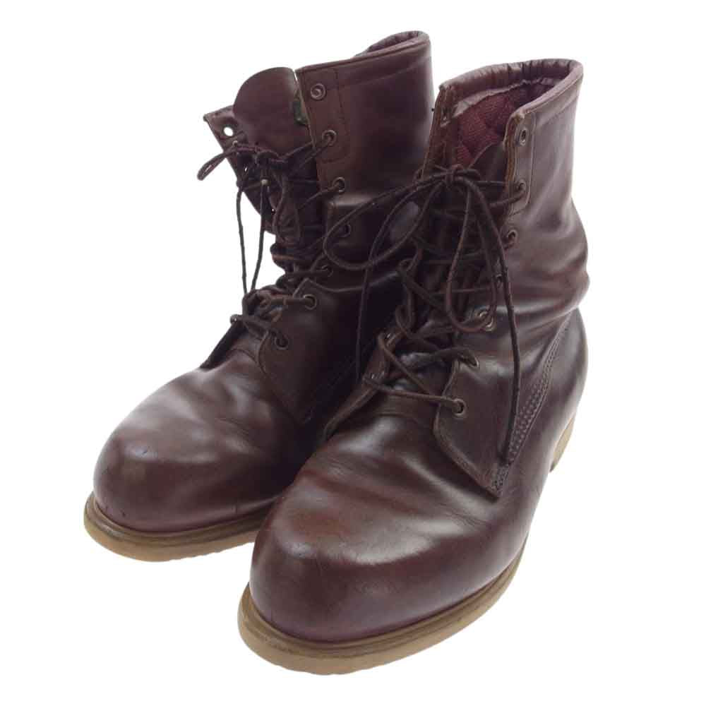 RED WING レッドウィング 815 90s 半円犬タグ ライニング付き プレーントゥ レースアップ ブーツ ブラウン系 9 1/2 EEE【中古】