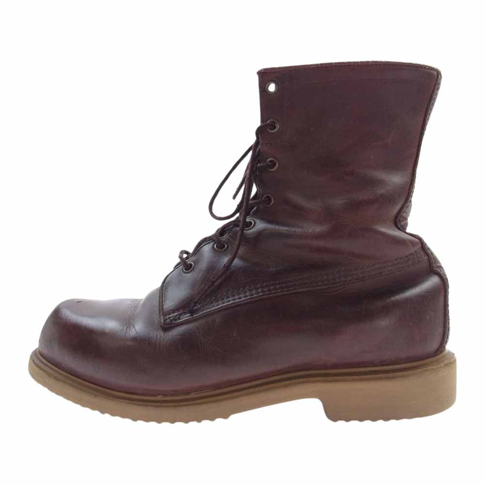 RED WING レッドウィング 815 90s 半円犬タグ ライニング付き プレーントゥ レースアップ ブーツ ブラウン系 9 1/2 EEE【中古】