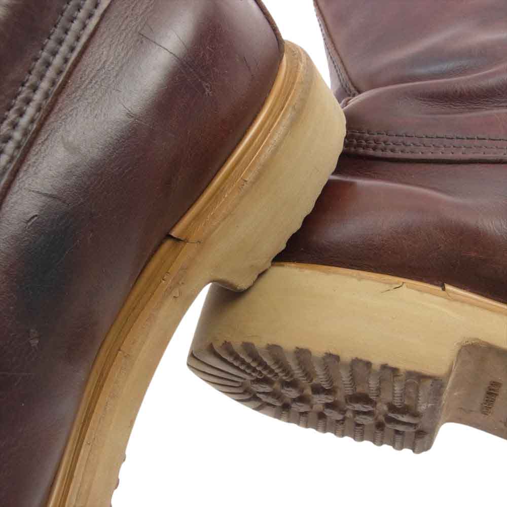 RED WING レッドウィング 815 90s 半円犬タグ ライニング付き プレーントゥ レースアップ ブーツ ブラウン系 9 1/2 EEE【中古】
