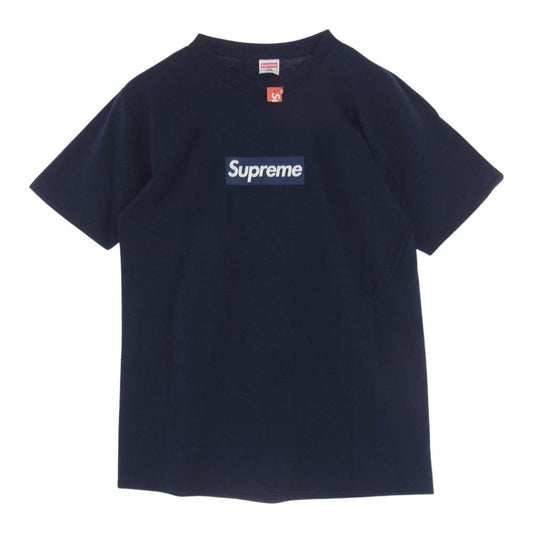 Supreme シュプリーム 15SS New York Yankees Box Logo Tee ニューヨークヤンキース ボックスロゴ プリント 半袖 Tシャツ ネイビー系 M【極上美品】【中古】