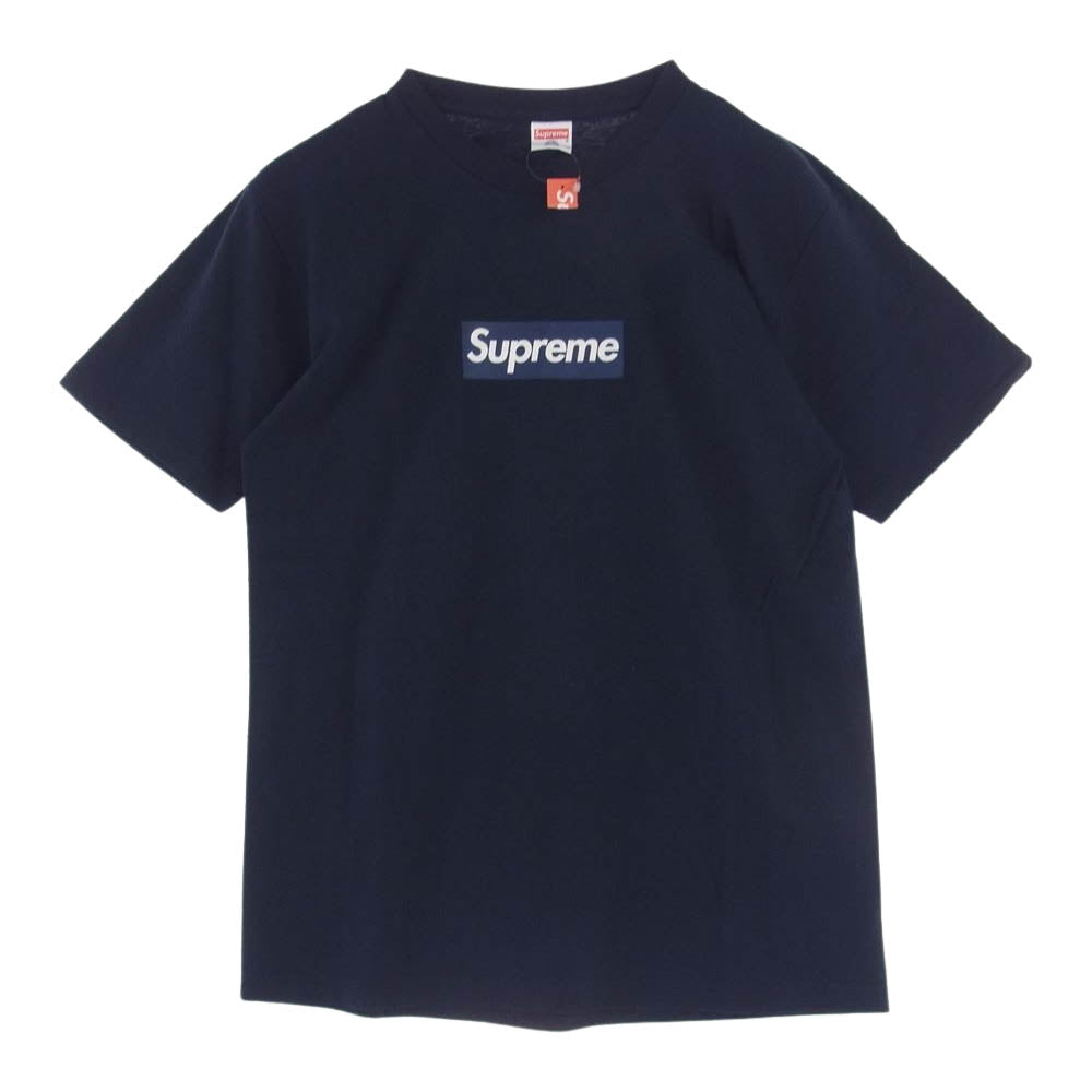 Supreme シュプリーム 15SS New York Yankees Box Logo Tee  ニューヨークヤンキース ボックスロゴ プリント 半袖 Tシャツ ネイビー系 M【極上美品】【中古】