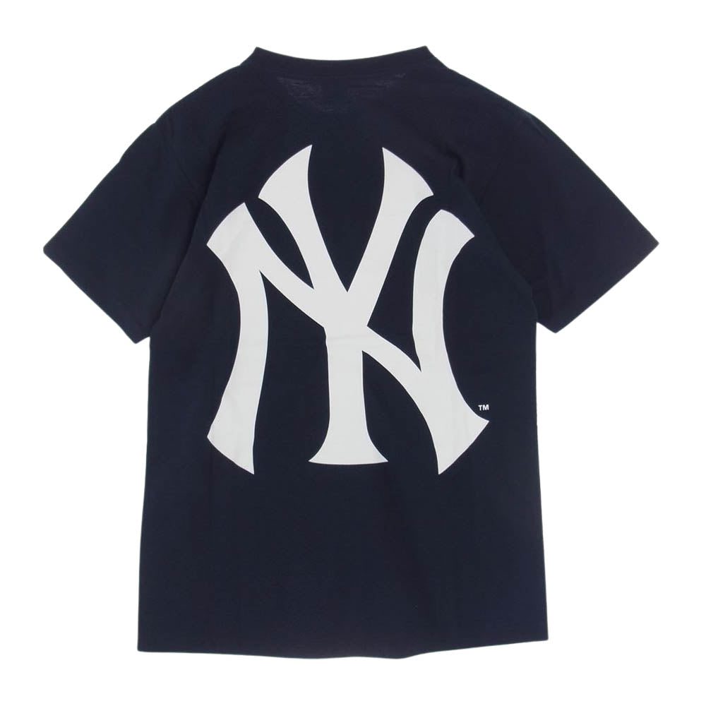 Supreme シュプリーム 15SS New York Yankees Box Logo Tee ニューヨークヤンキース ボックスロゴ プリント 半袖 Tシャツ ネイビー系 M【極上美品】【中古】