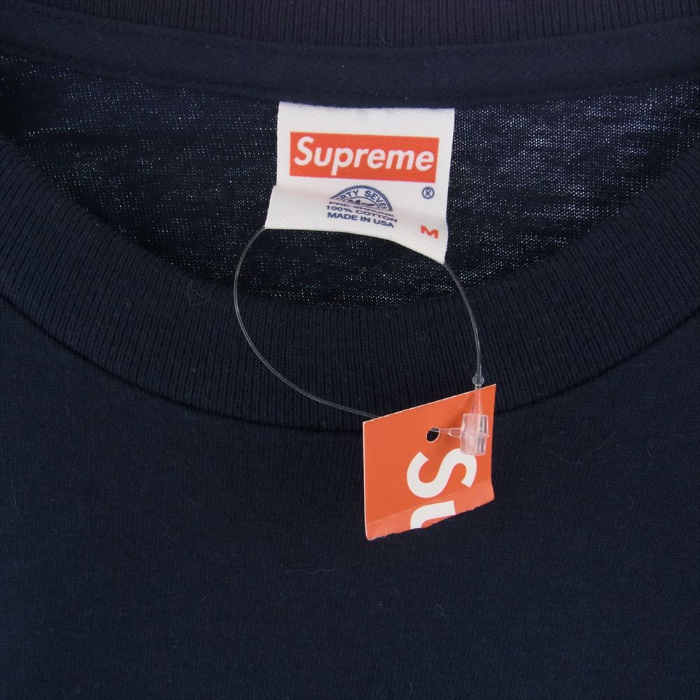 Supreme シュプリーム 15SS New York Yankees Box Logo Tee ニューヨークヤンキース ボックスロゴ プリント 半袖 Tシャツ ネイビー系 M【極上美品】【中古】