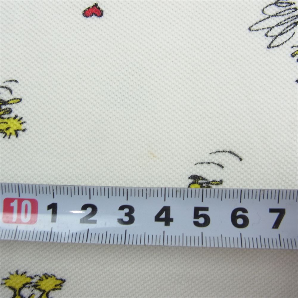 HYSTERIC GLAMOUR ヒステリックグラマー 0193CH02 × PEANUTS ピーナッツ ロゴ プリント ポロシャツ 半袖 ホワイト系 F【中古】