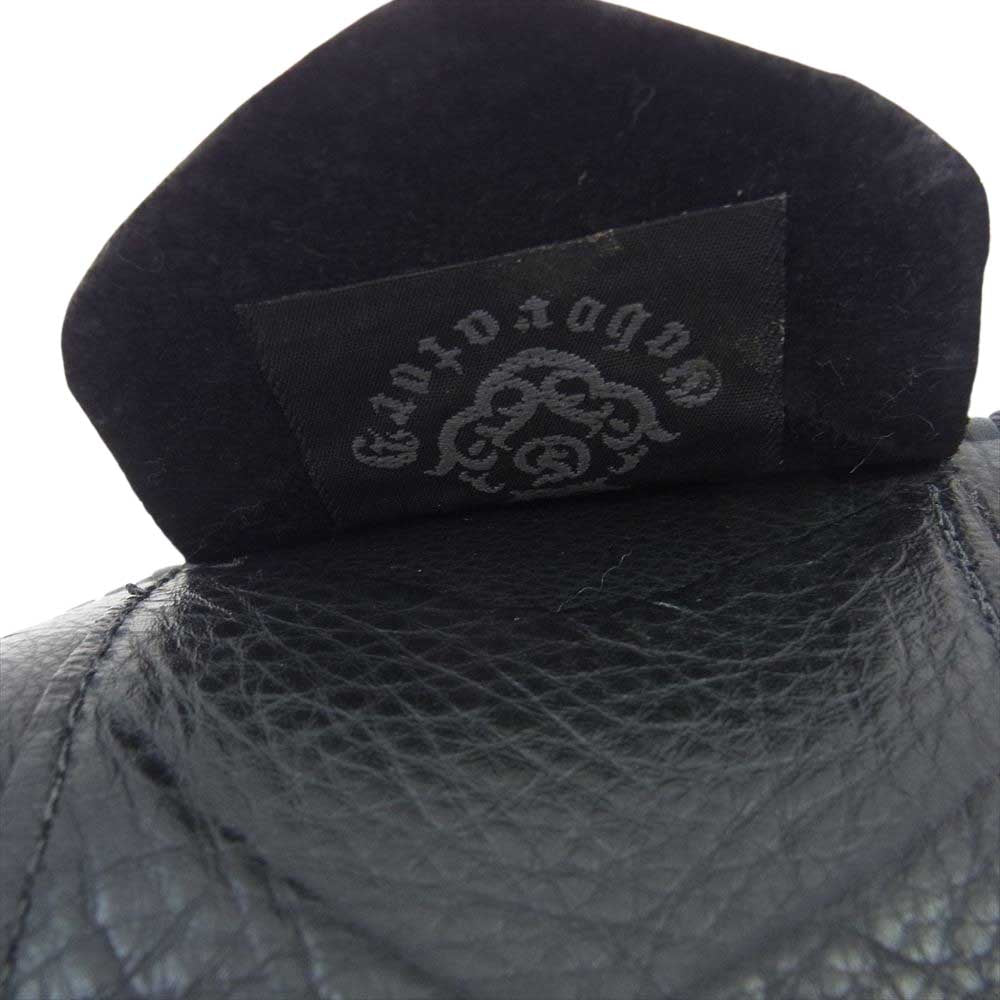 GABOR ガボール スカルTバー付き スティングレイ インレイ レザー ロング ウォレット ブラック系【中古】