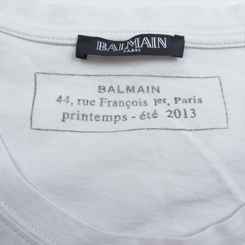 BALMAIN バルマン 2013 鳥 Tシャツ ホワイト系 XS【中古】