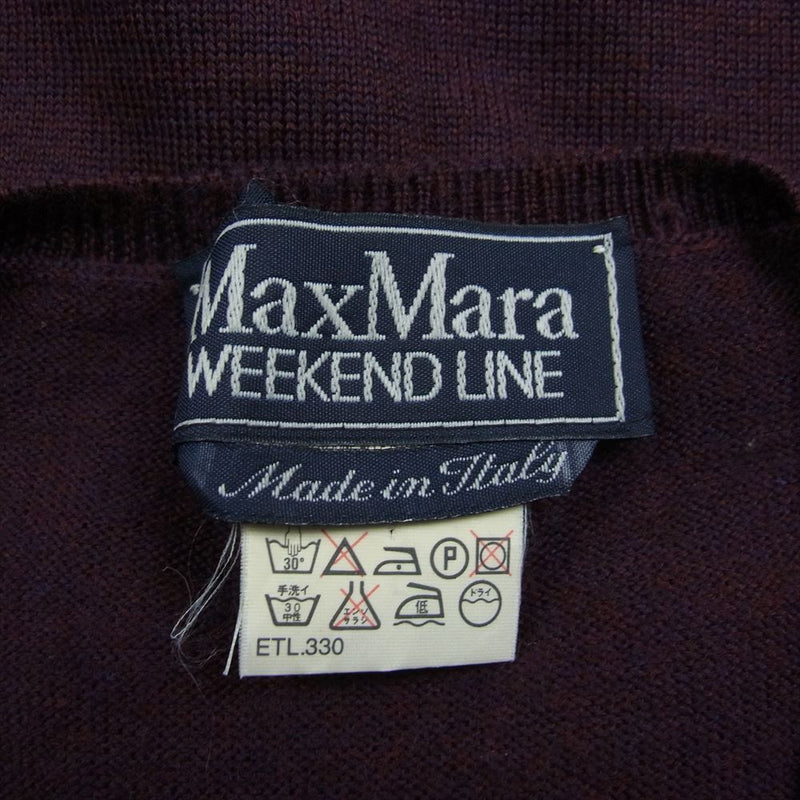 MAX MARA マックスマーラ WEEKEND LINE バージン ウール Vネック ニット パープル系【中古】