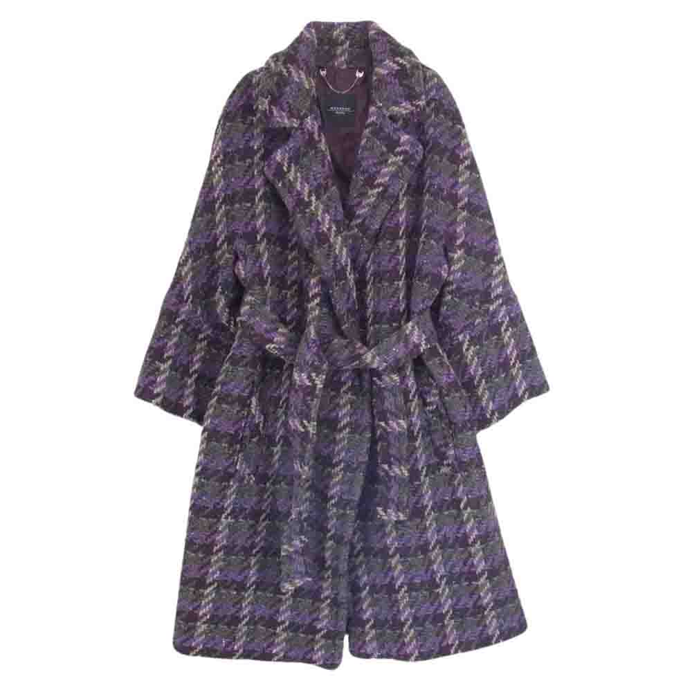 MAX MARA マックスマーラ WEEKEND ウィークエンド ベルト付き ウール コート パープル系 40【中古】