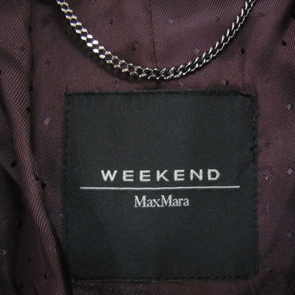 MAX MARA マックスマーラ WEEKEND ウィークエンド ベルト付き ウール コート パープル系 40【中古】
