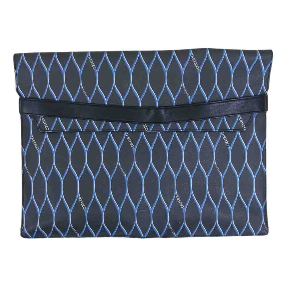 KENZO ケンゾー ロゴ クラッチ バッグ ブラック系【中古】
