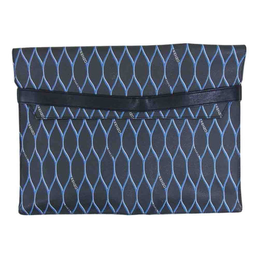 KENZO ケンゾー ロゴ クラッチ バッグ ブラック系【中古】