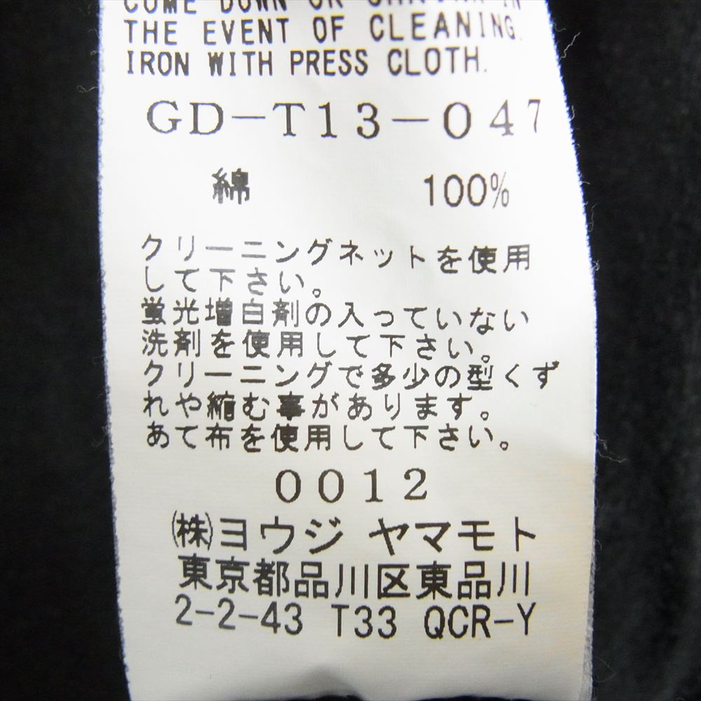 Yohji Yamamoto ヨウジヤマモト GroundY グラウンドワイ 長袖 Tシャツ ブラック系 3【中古】