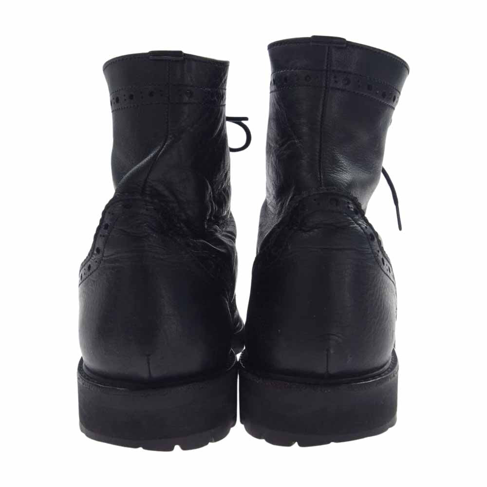 Yohji Yamamoto ヨウジヤマモト ハイカット ウィングチップ ワーク ブーツ ブラック系【中古】