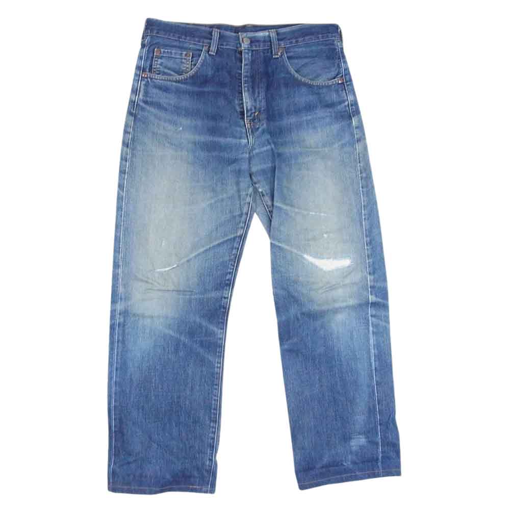 Levi's リーバイス 刻印J22 504Z BIG E TALON社製ジッパー タロン 革パッチ ギャラ入り 赤耳 セルビッチ デニムパンツ インディゴブルー系 33【中古】