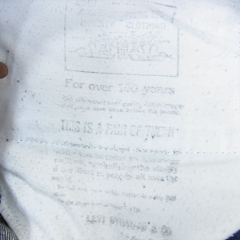 Levi's リーバイス 刻印J22 504Z BIG E TALON社製ジッパー タロン 革パッチ ギャラ入り 赤耳 セルビッチ デニムパンツ インディゴブルー系 33【中古】