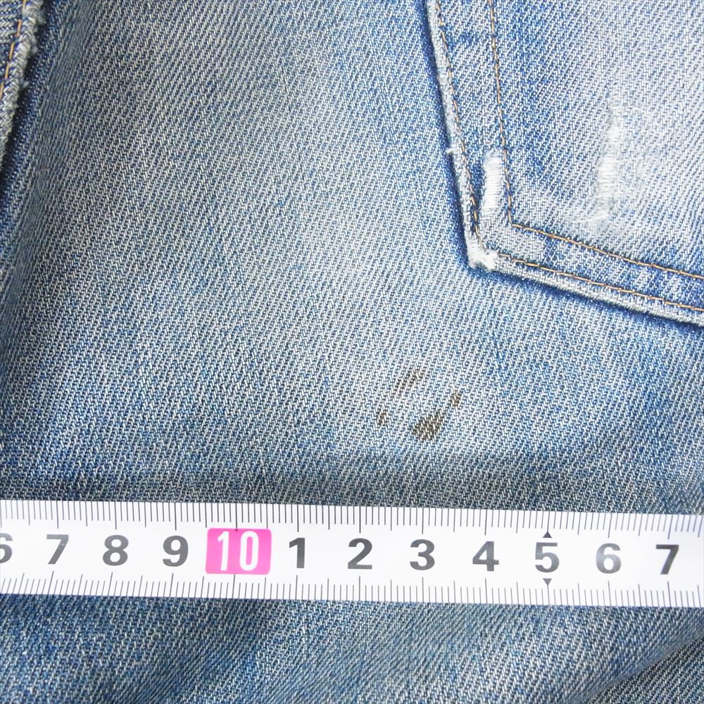 Levi's リーバイス 刻印J22 504Z BIG E TALON社製ジッパー タロン 革パッチ ギャラ入り 赤耳 セルビッチ デニムパンツ インディゴブルー系 33【中古】