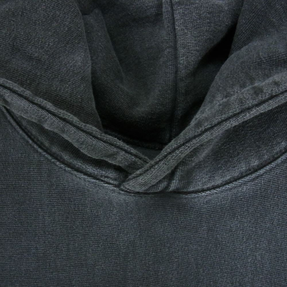 キネマ 21AW KNM-21AW-TS02 pigment dyed sweat hoodie スウェット パーカー ピグメント染め エルボーパッチ付き プルオーバー パーカー グレー系 L【中古】
