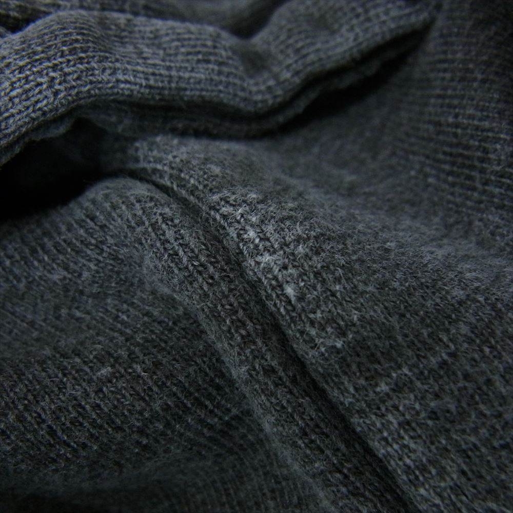 キネマ 21AW KNM-21AW-TS02 pigment dyed sweat hoodie スウェット パーカー ピグメント染め エルボーパッチ付き プルオーバー パーカー グレー系 L【中古】