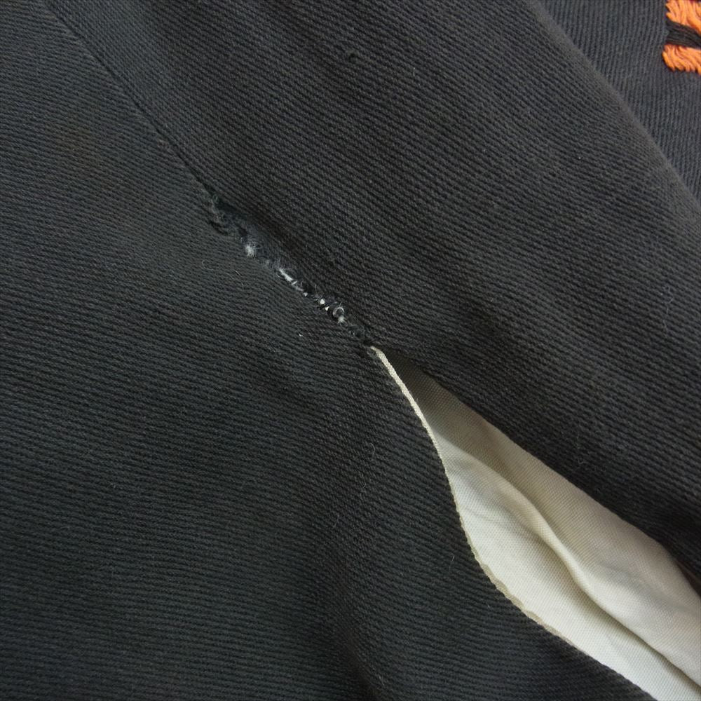ヴィンテージ 60s Vietnam War Souvenir Jacket ヴィンテージ ベトナム スーベニア スカジャン ベトジャン 1967 赤福刺繍 KKVジッパー ジップアップ ジャケット ブラック系【中古】