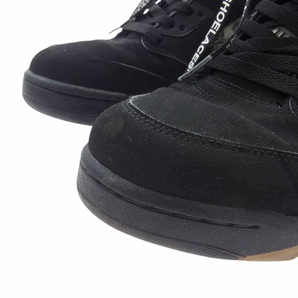 Supreme シュプリーム 15AW 824371-001 × Nike Air Jordan 5 AJ5 Retro Black ナイキ エアジョーダン レトロ スニーカー ブラック系 27.5cm【中古】