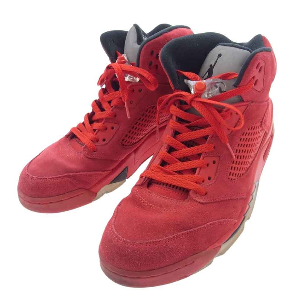 NIKE ナイキ 136027-602 EMPLOYEE STORE 〇ESスタンプ有 Air Jordan 5 Ratro Red Suede エアジョーダン5 レトロ レッド スエード レッド系 31cm【中古】