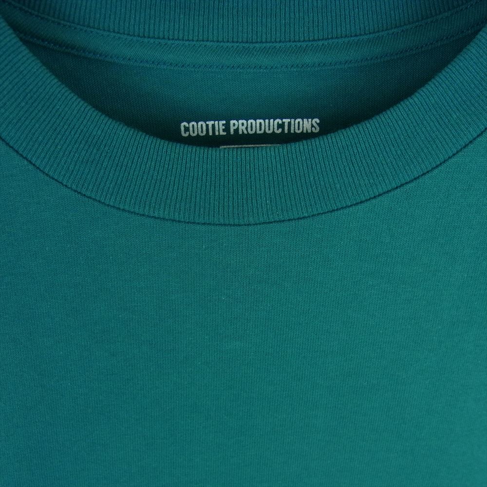 COOTIE クーティー CTE-21S310 Open End Yarn Error Fit S/S Tee オーバーサイズ 半袖 Tシャツ ブルー系 グリーン系 青緑系 M【新古品】【未使用】【中古】