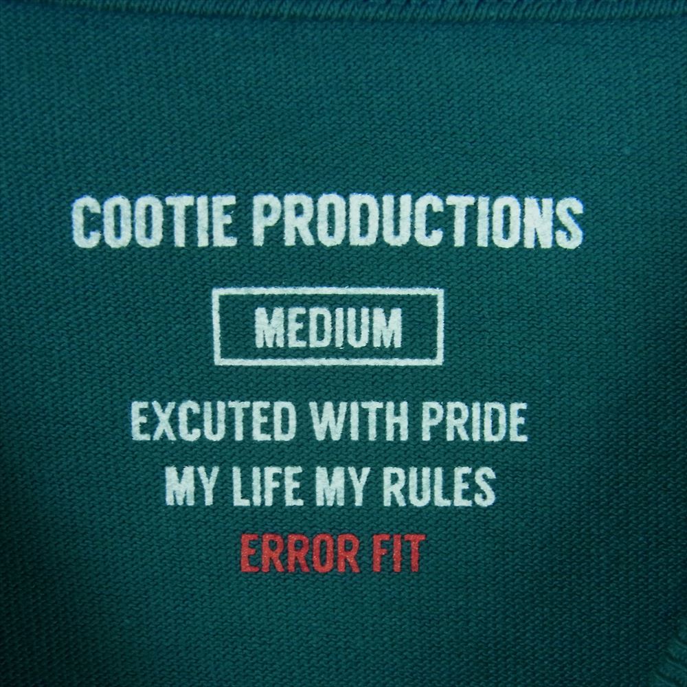 COOTIE クーティー CTE-21S310 Open End Yarn Error Fit S/S Tee オーバーサイズ 半袖 Tシャツ ブルー系 グリーン系 青緑系 M【新古品】【未使用】【中古】