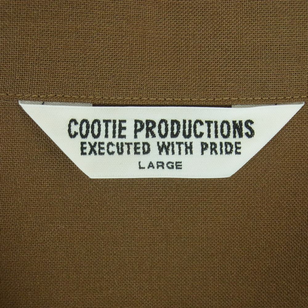 COOTIE クーティー T/W WORK JACKET ポリエステル ウール ジップ シャツ ジャケット 日本製 ブラウン系 L【美品】【中古】